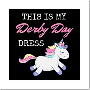 Derby Day Dress funny Unicorn Horse Racing Kids Girls teens Posters and Art